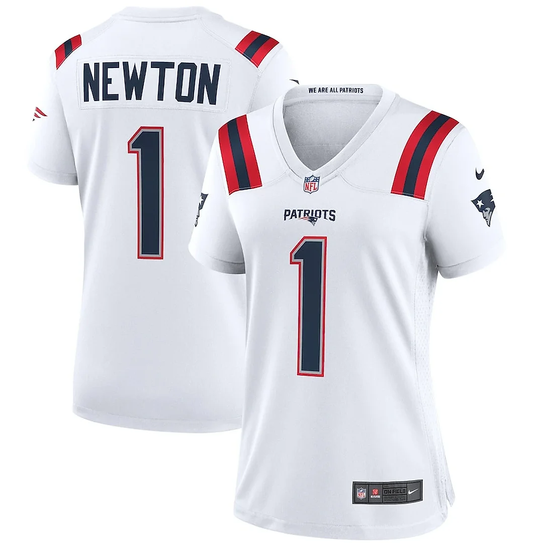 Zennovawear Cam Newton 1 New England Patriots Women Game Jersey - White