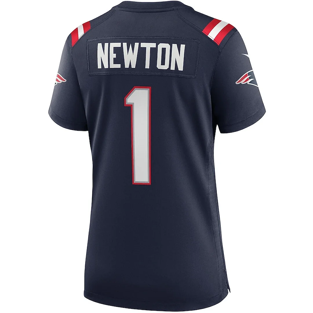 Zennovawear Cam Newton 1 New England Patriots Women Game Jersey - Navy