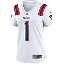 Zennovawear Cam Newton 1 New England Patriots Women Game Jersey - White