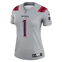 Zennovawear Cam Newton 1 New England Patriots Women Inverted Legend Jersey - Gray