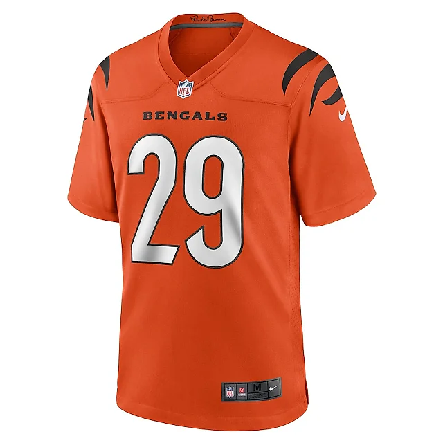 Zennovawear Cam Taylor-Britt 29 Cincinnati Bengals Alternate Game Men Jersey - Orange