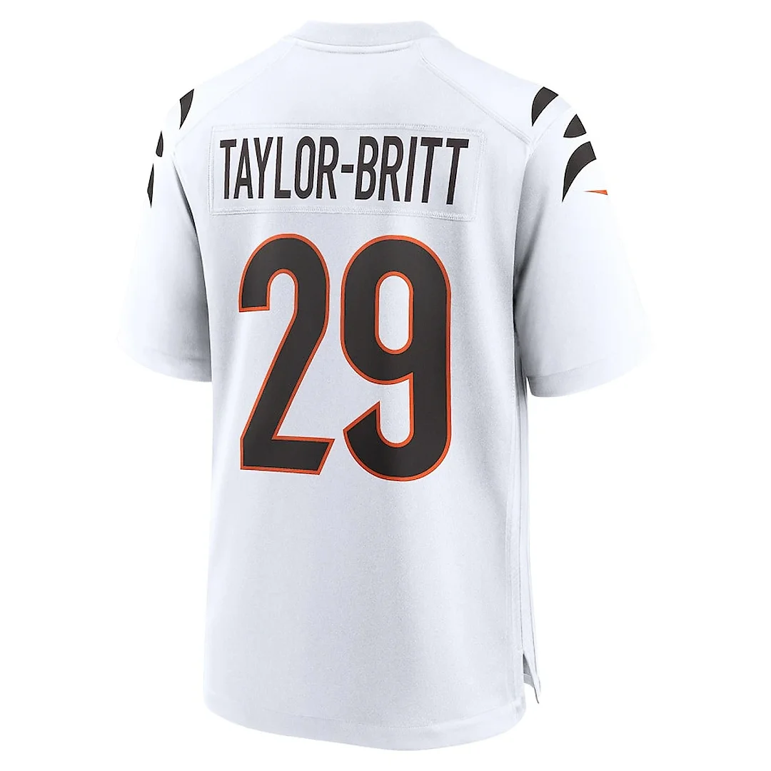 Zennovawear Cam Taylor-Britt 29 Cincinnati Bengals Game Men Jersey - White