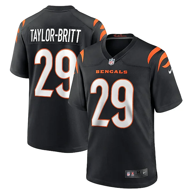 Zennovawear Cam Taylor-Britt 29 Cincinnati Bengals Game Men Jersey - Black