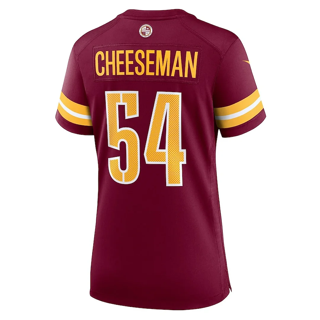 Zennovawear Camaron Cheeseman 54 Washington Commanders Women Game Jersey - Burgundy
