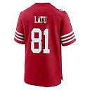 Zennovawear Cameron Latu 81 San Francisco 49ers NFC Champions Patch Game Men Jersey - Scarlet