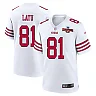 Zennovawear Cameron Latu 81 San Francisco 49ers NFC Champions Patch Game Men Jersey - White