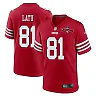 Zennovawear Cameron Latu 81 San Francisco 49ers NFC Champions Patch Game Men Jersey - Scarlet