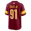 Zennovawear Carl Davis Jr. 91 Washington Commanders Team Game Men Jersey - Burgundy
