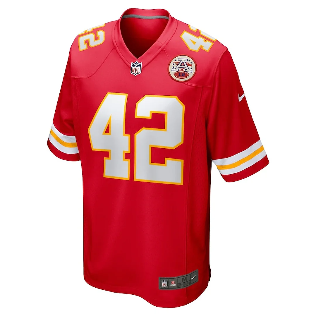 Zennovawear Carson Steele 42 Kansas City Chiefs Game Men Jersey - Red