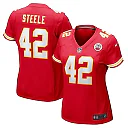 Zennovawear Carson Steele 42 Kansas City Chiefs Women's Game Jersey - Red