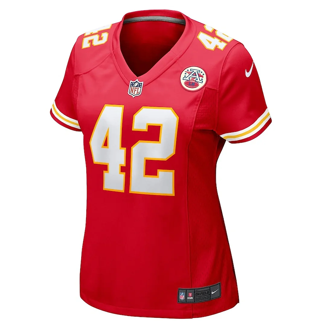 Zennovawear Carson Steele 42 Kansas City Chiefs Women's Game Jersey - Red