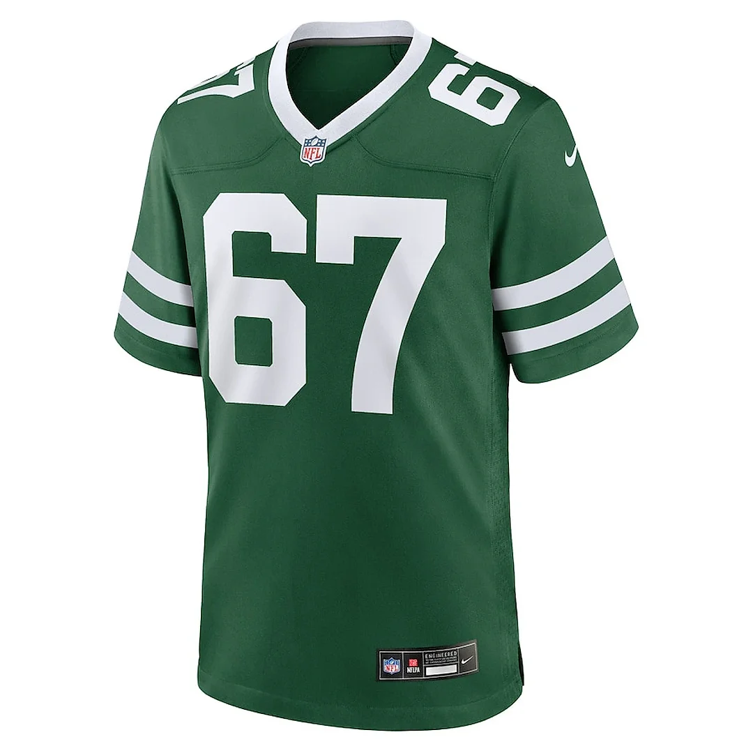 Zennovawear Carter Warren 67 New York Jets Team Game Men Jersey - Legacy Green