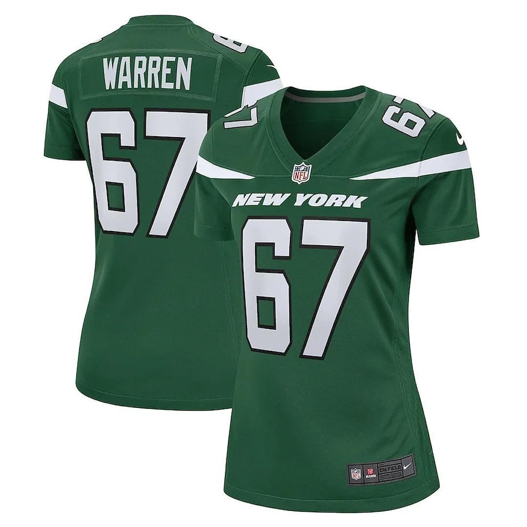 Zennovawear Carter Warren 67 New York Jets Women Game Jersey - Gotham Green