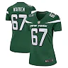 Zennovawear Carter Warren 67 New York Jets Women Game Jersey - Gotham Green