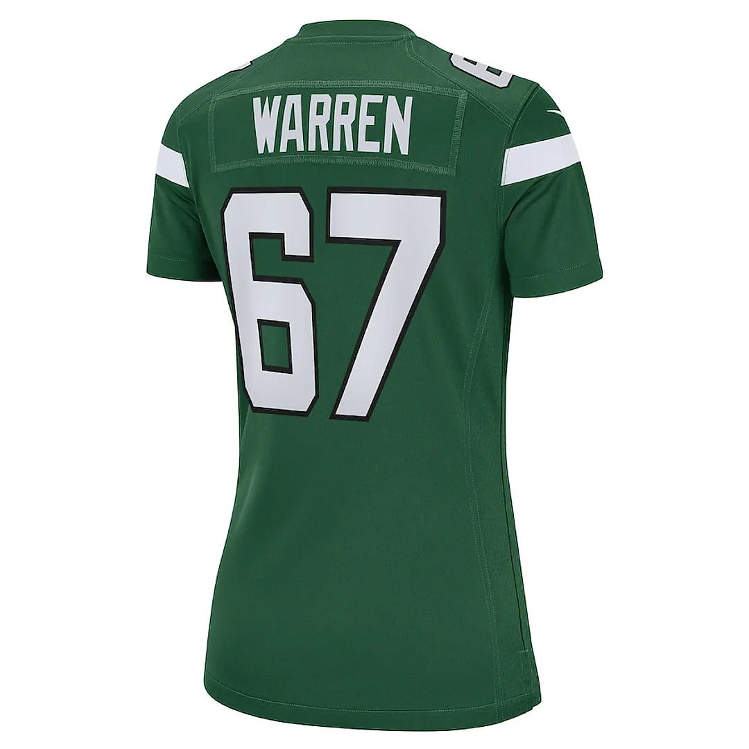 Zennovawear Carter Warren 67 New York Jets Women Game Jersey - Gotham Green