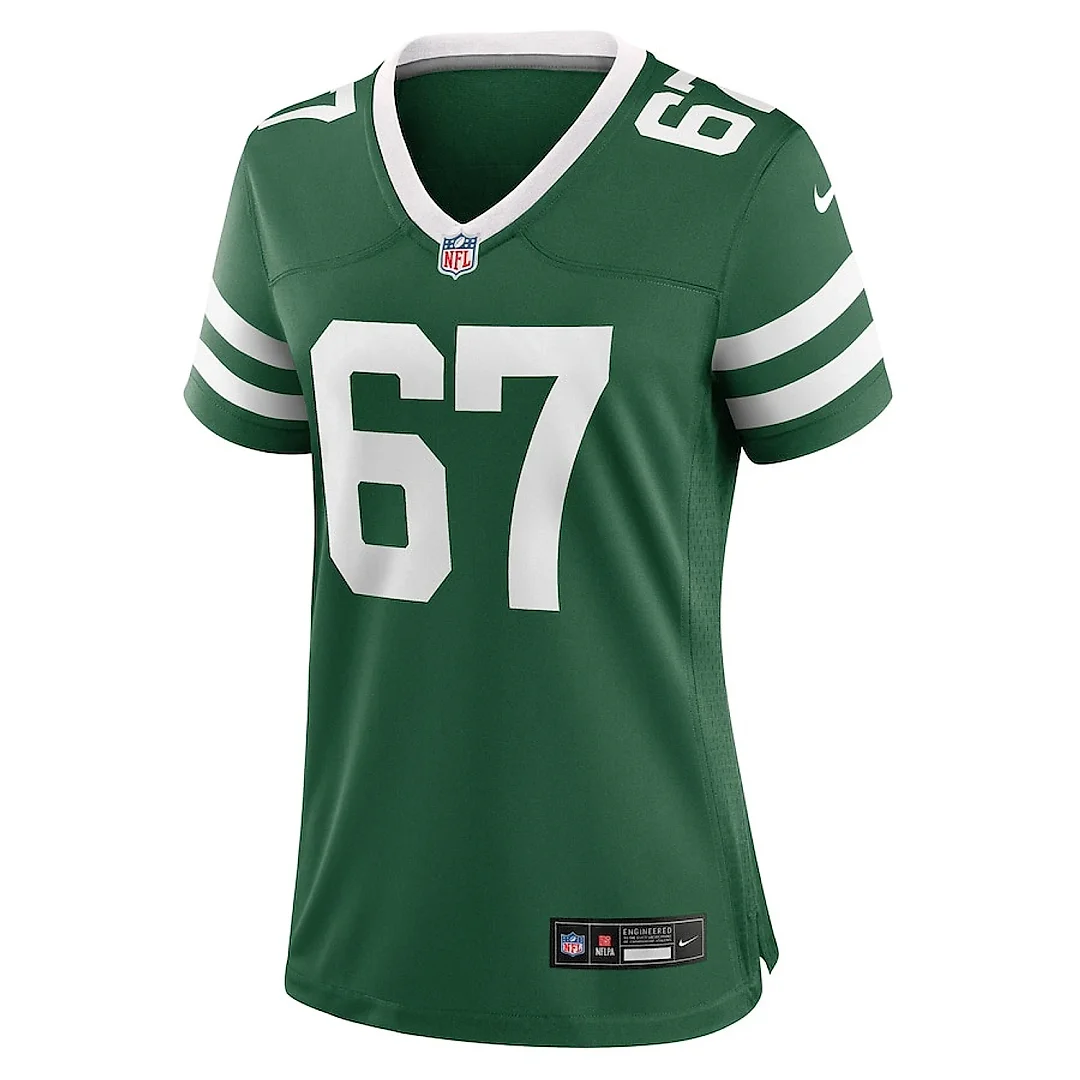 Zennovawear Carter Warren 67 New York Jets Women's Team Game Jersey - Legacy Green