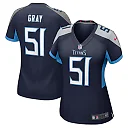 Zennovawear Cedric Gray 51 Tennessee Titans Women's Game Jersey - Navy