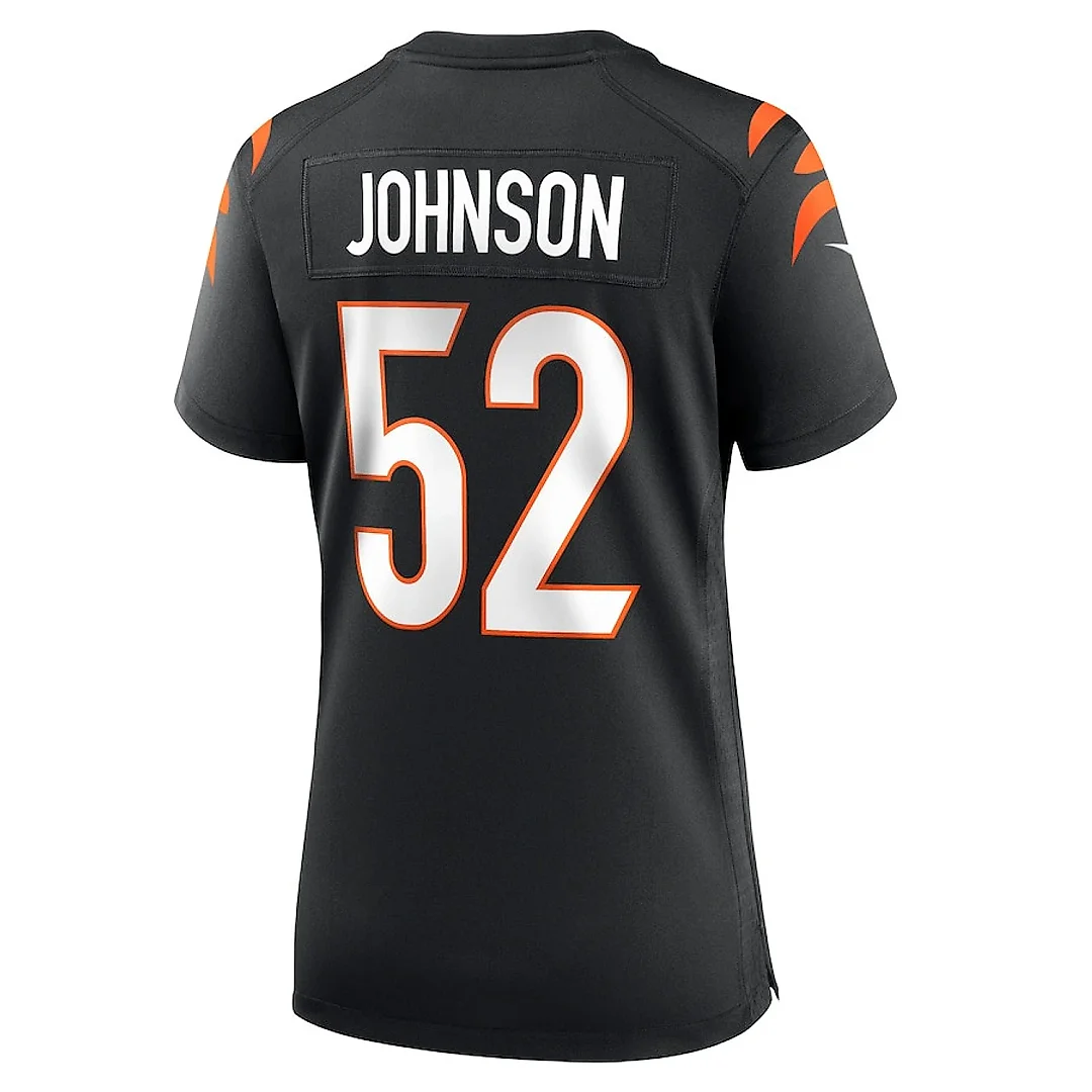 Zennovawear Cedric Johnson 52 Cincinnati Bengals Women's Game Jersey - Black