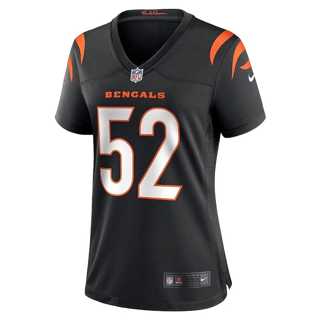 Zennovawear Cedric Johnson 52 Cincinnati Bengals Women's Game Jersey - Black