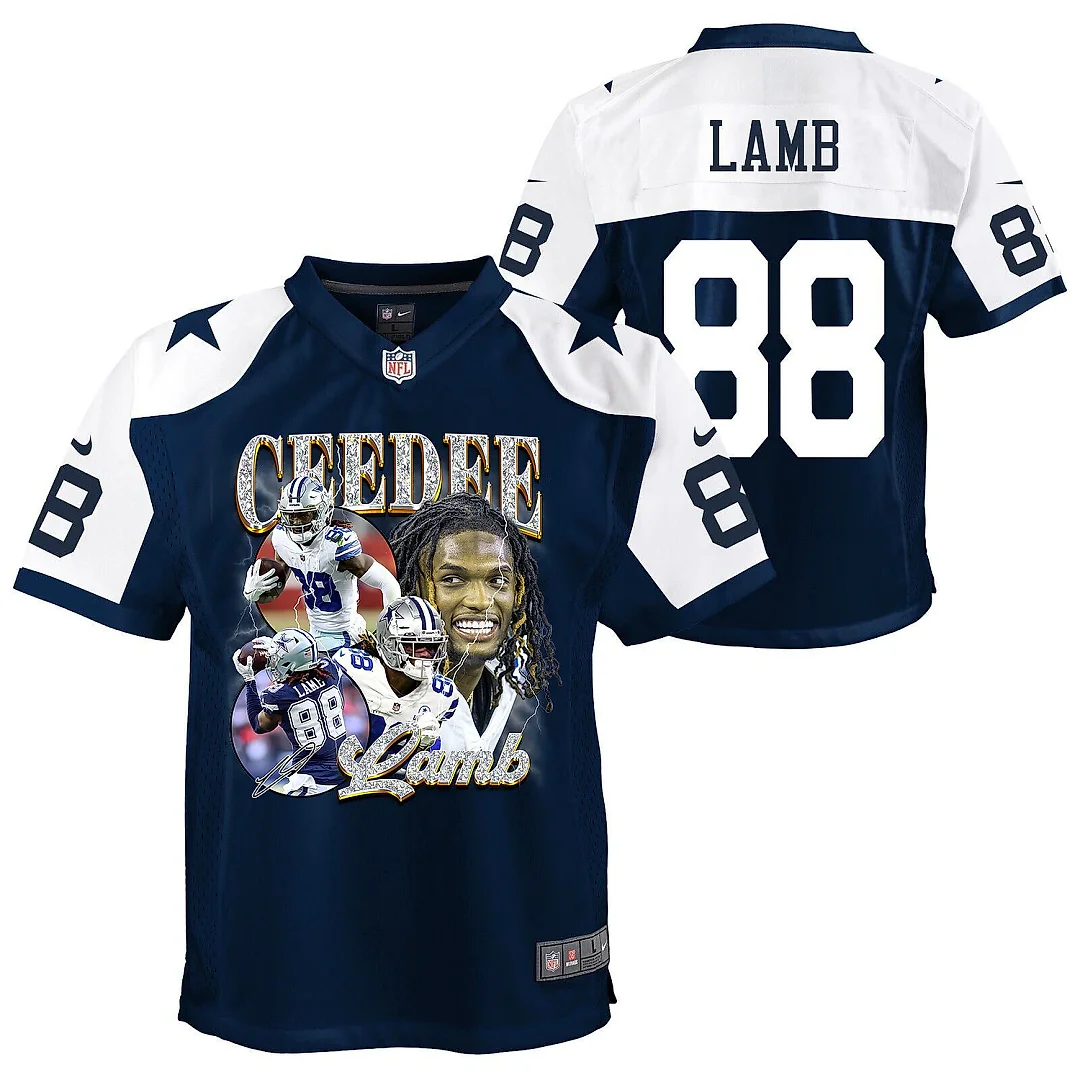 Zennovawear CeeDee Lamb 88 Dallas Cowboys Cee Works Hard Alternate Game YOUTH Jersey