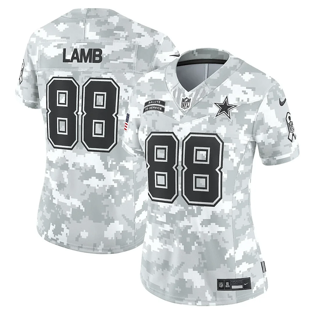 Zennovawear CeeDee Lamb 88 Dallas Cowboys Women's 2024 Salute to Service Limited Jersey - Arctic Camo