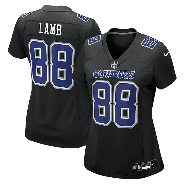 Zennovawear CeeDee Lamb 88 Dallas Cowboys Women's Fashion Game Jersey - Carbon Black