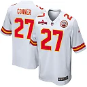 Zennovawear Chamarri Conner 27 Kansas City Chiefs AFC Champions Patch Game Men Jersey - White