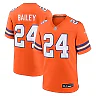 Zennovawear Champ Bailey 24 Denver Broncos Mile High Collection 1977 Throwback Retired Player Game Men Jersey - Orange