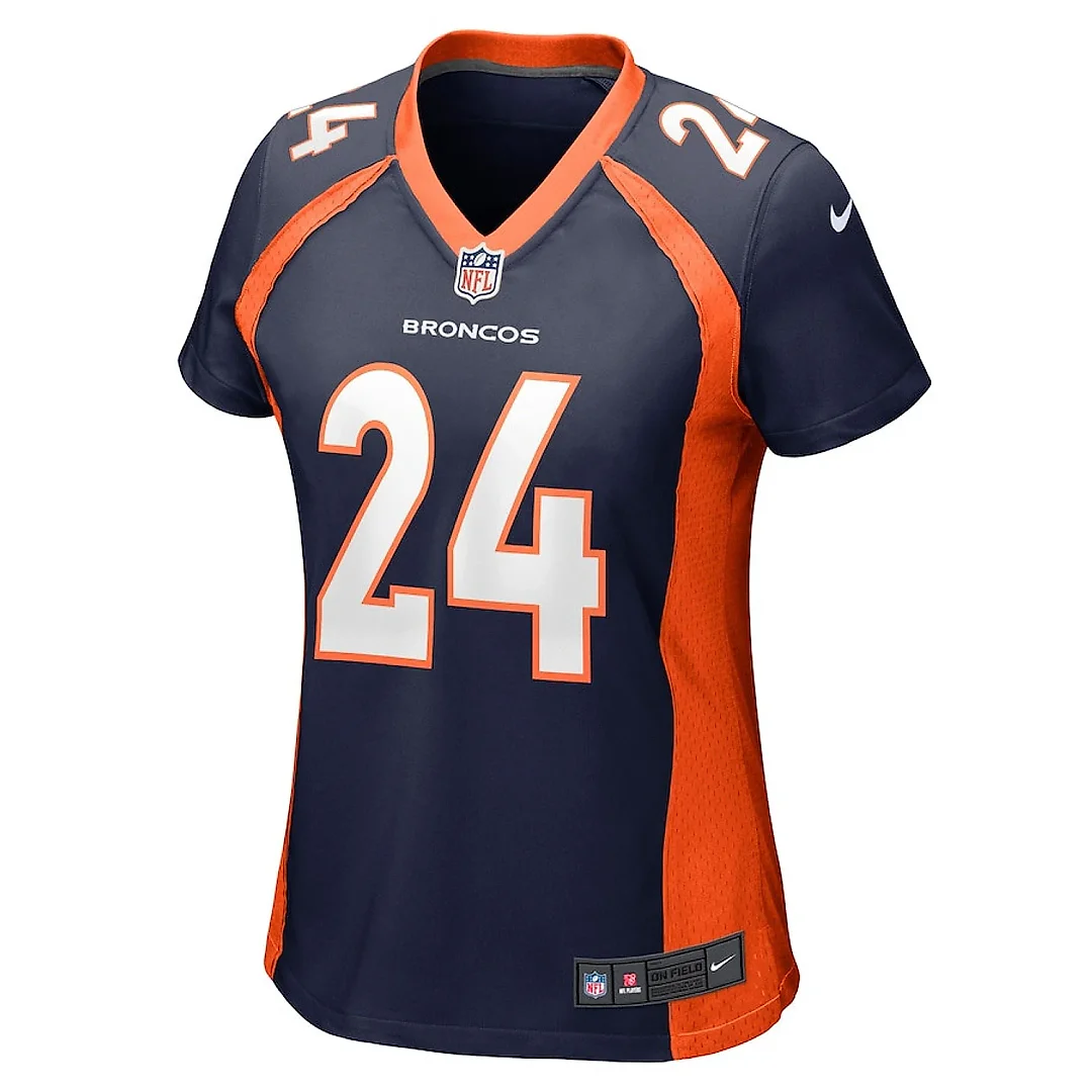 Zennovawear Champ Bailey 24 Denver Broncos Women Retired Jersey - Navy