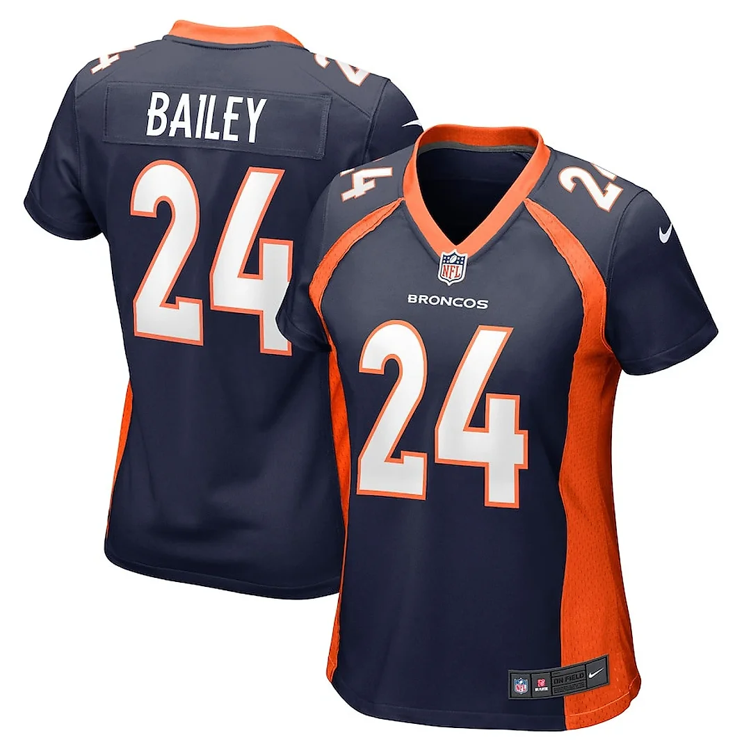 Zennovawear Champ Bailey 24 Denver Broncos Women Retired Jersey - Navy
