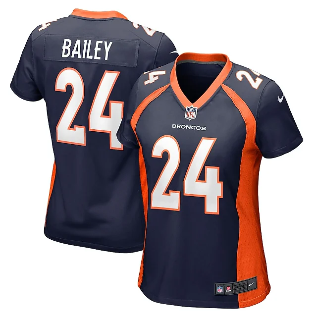 Zennovawear Champ Bailey 24 Denver Broncos Women Retired Jersey - Navy