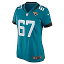 Zennovawear Chandler Brewer 67 Jacksonville Jaguars Women's Game Jersey - Teal