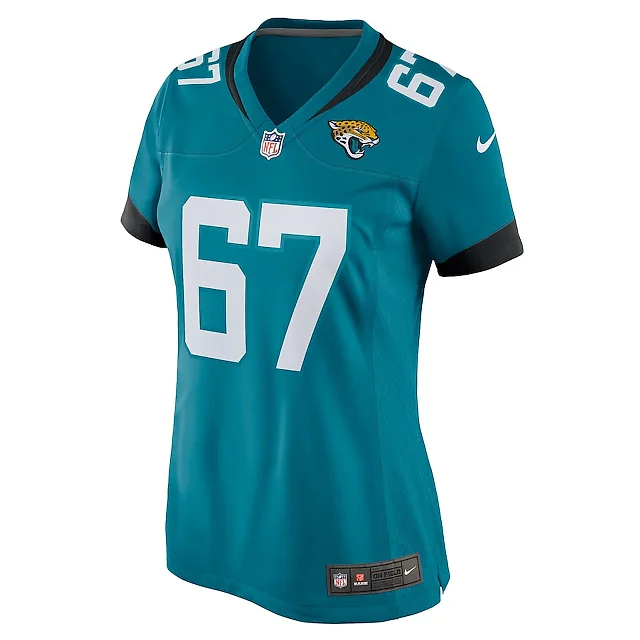 Zennovawear Chandler Brewer 67 Jacksonville Jaguars Women's Game Jersey - Teal