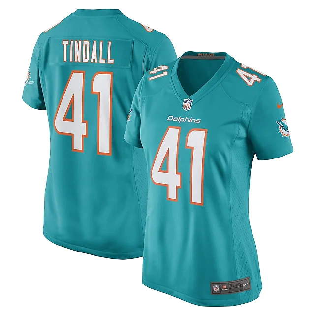 Zennovawear Channing Tindall 41 Miami Dolphins Women Game Jersey - Aqua