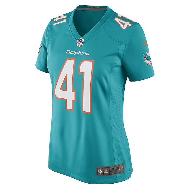 Zennovawear Channing Tindall 41 Miami Dolphins Women Game Jersey - Aqua