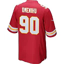 Zennovawear Charles Omenihu 90 Kansas City Chiefs AFC Champions Patch Game Men Jersey - Red