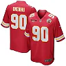 Zennovawear Charles Omenihu 90 Kansas City Chiefs AFC Champions Patch Game Men Jersey - Red