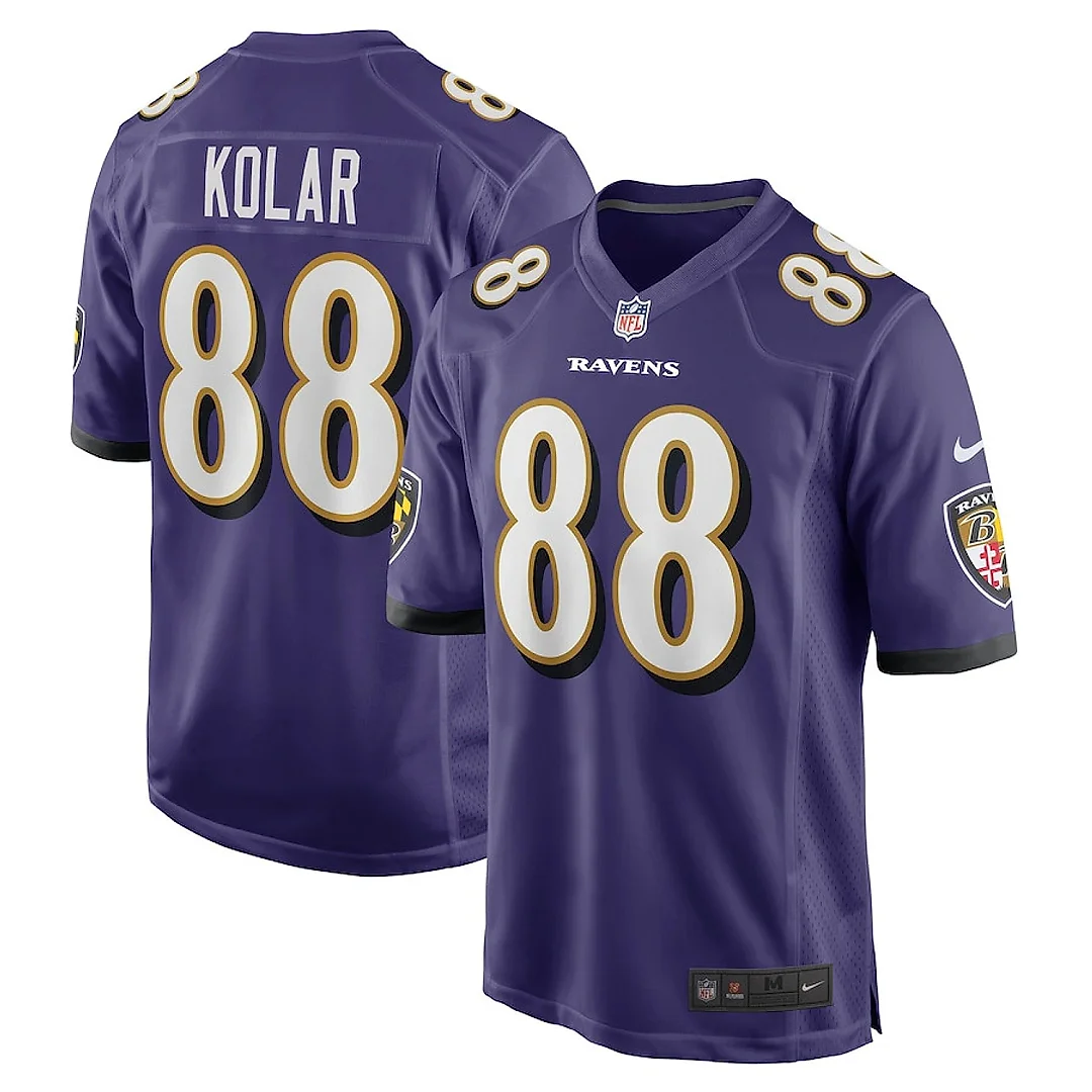 Zennovawear Charlie Kolar 88 Baltimore Ravens Team Game Men Jersey - Purple