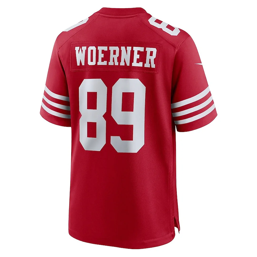 Zennovawear Charlie Woerner 89 San Francisco 49ers Game Men Jersey - Scarlet