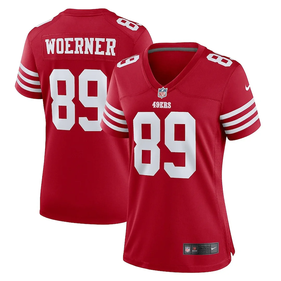 Zennovawear Charlie Woerner 89 San Francisco 49ers Women Game Jersey - Scarlet
