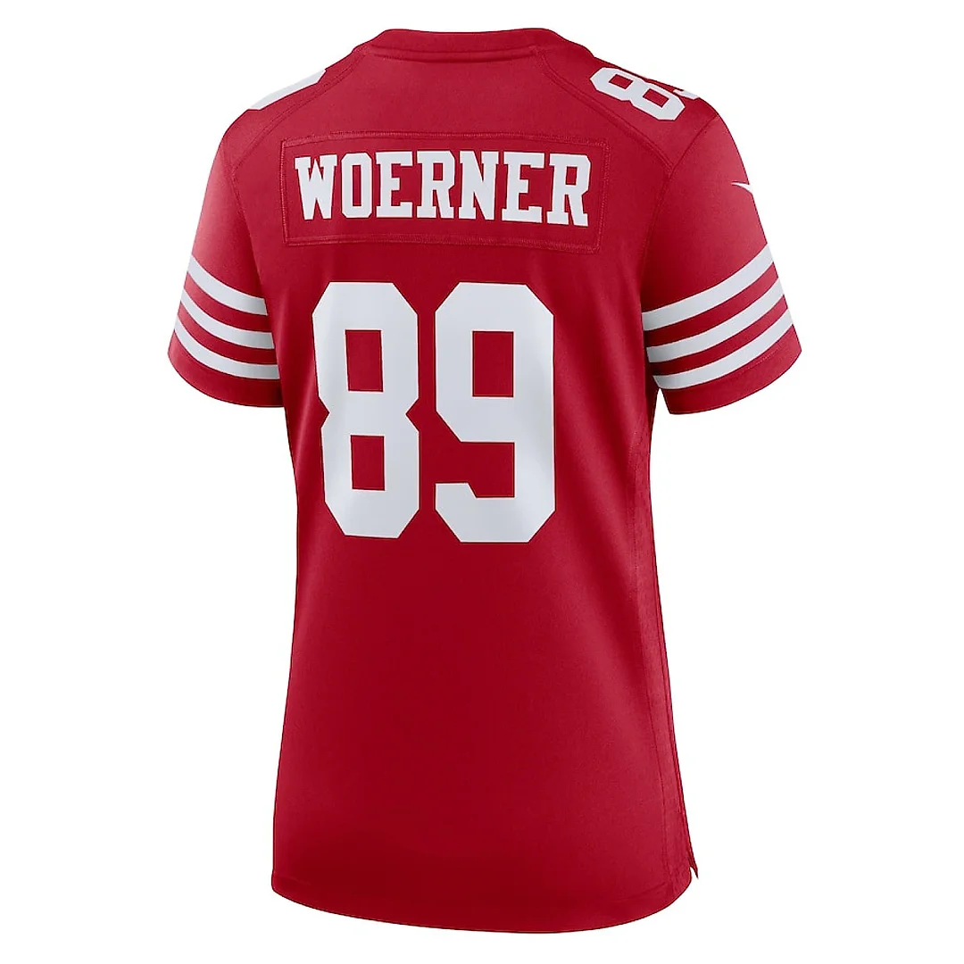 Zennovawear Charlie Woerner 89 San Francisco 49ers Women Game Jersey - Scarlet