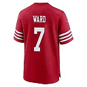 Zennovawear Charvarius Ward 7 San Francisco 49ers NFC Champions Patch Game Men Jersey - Scarlet