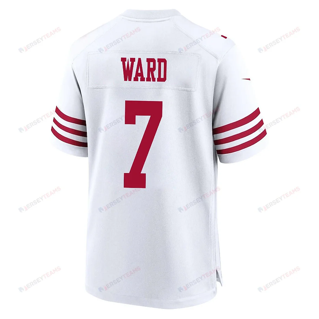 Zennovawear Charvarius Ward 7 San Francisco 49ers NFC Champions Patch Game Men Jersey - White