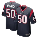 Zennovawear Chase Winovich 50 Houston Texans Men Game Jersey - Navy