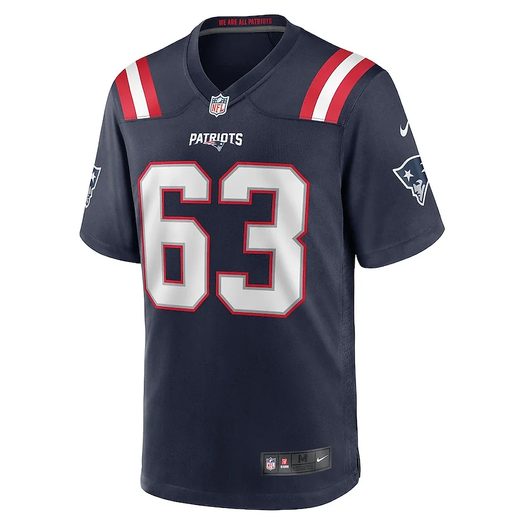 Zennovawear Chasen Hines 63 New England Patriots Game Men Jersey - Navy