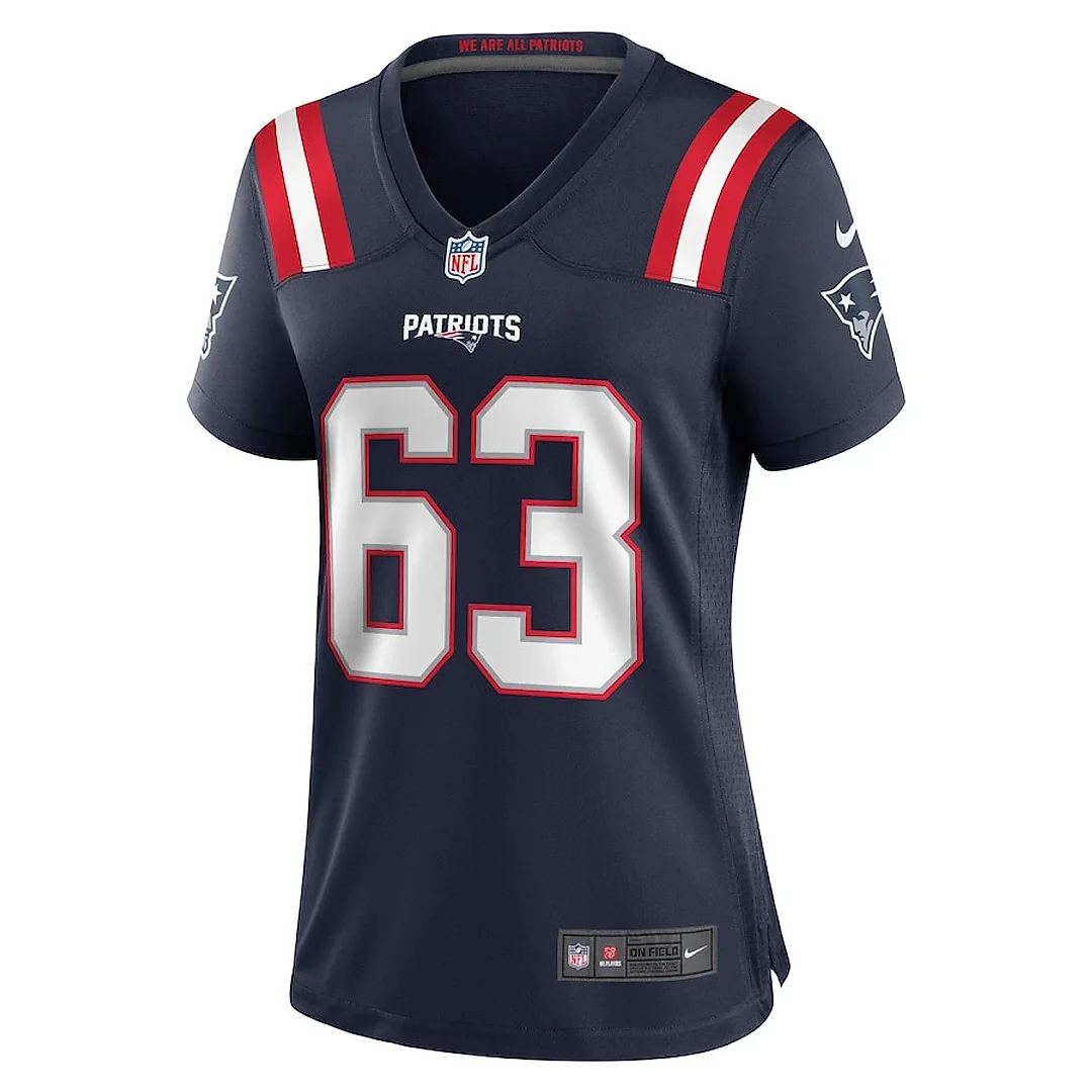 Zennovawear Chasen Hines 63 New England Patriots Women Game Jersey - Navy