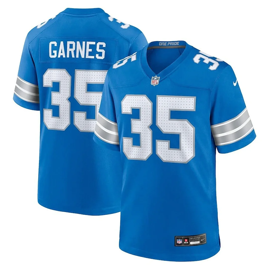 Zennovawear Chelen Garnes 35 Detroit Lions Game Men Jersey - Blue