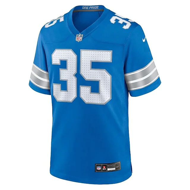 Zennovawear Chelen Garnes 35 Detroit Lions Game Men Jersey - Blue
