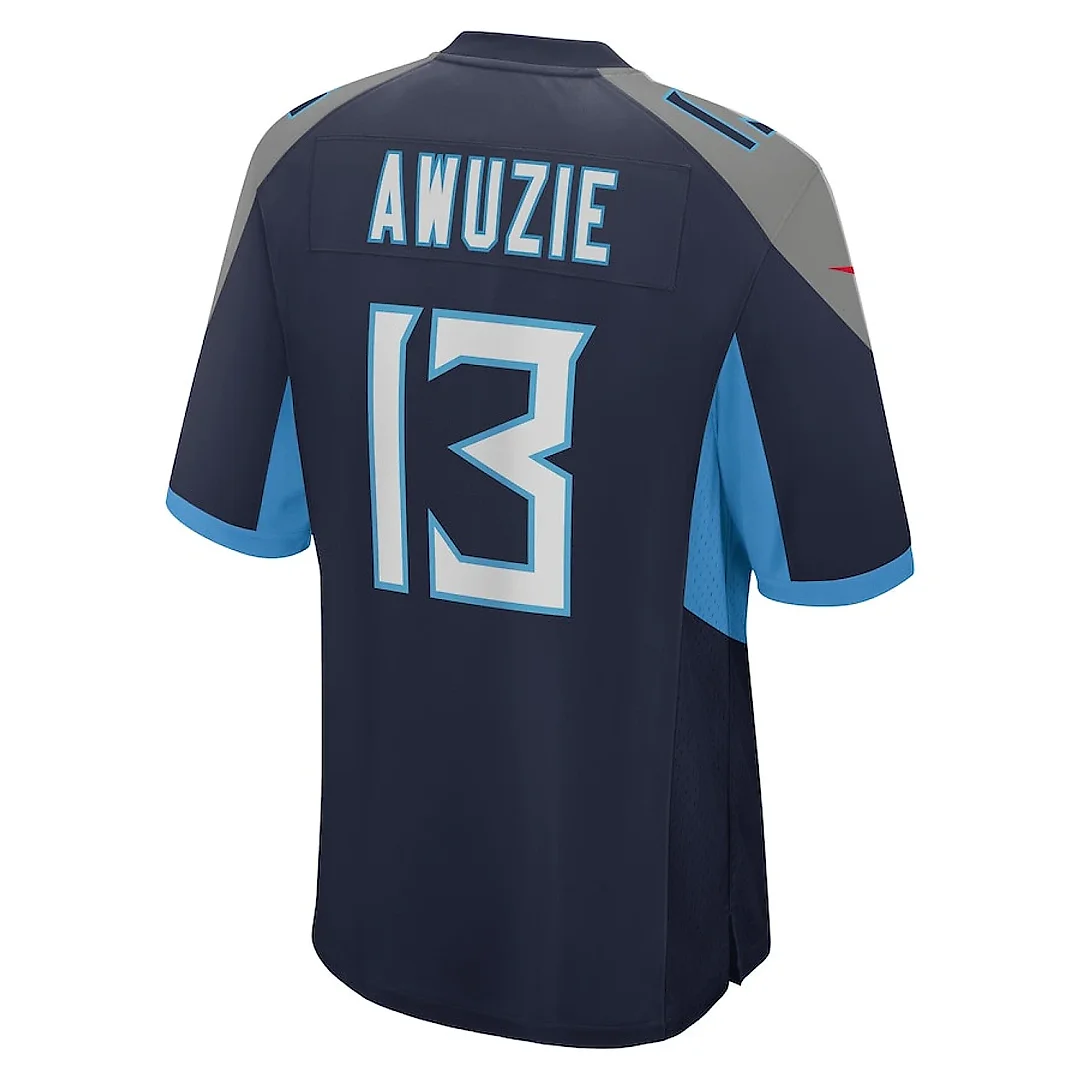 Zennovawear Chidobe Awuzie 13 Tennessee Titans Game Men Jersey - Navy