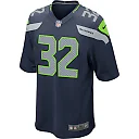 Zennovawear Chris Carson 32 Seattle Seahawks Men Game Jersey - Navy